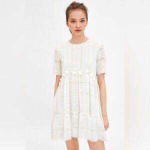 ZARA - Mini eyelet Dress